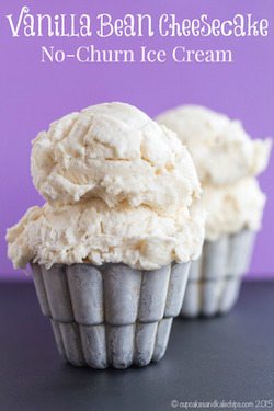Vanilla Bean Cheesecake Ice Cream - 50 Ice Cream Recipes Roundup