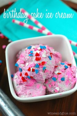 Birthday Cake Ice Cream - 50 Ice Cream Recipes Roundup