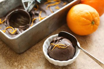 Dark Chocolate Orange Ice Cream - 50 Ice Cream Recipes Roundup