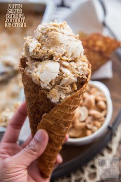Nutty Salted Caramel Coconut Ice Cream - 50 Ice Cream Recipes Roundup