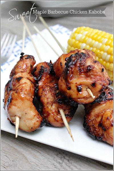 Sweet Maple Barbecue Chicken Kabobs - Easy Meal Plan Sunday #4