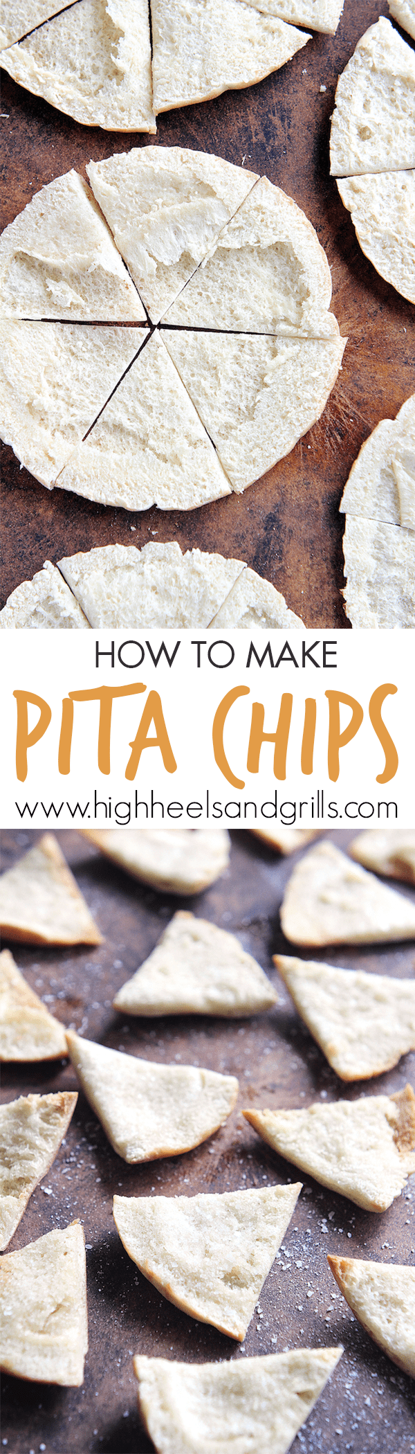 How to Make Pita Chips, the easy way. These are so good and taste way better than store bought pita chips.