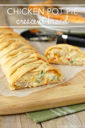 Chicken Pot Pie Crescent Braid - 30 Minute Back to School Meals