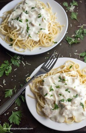 15 Minute Chicken Alfredo - 30 Minute Back to School Meals