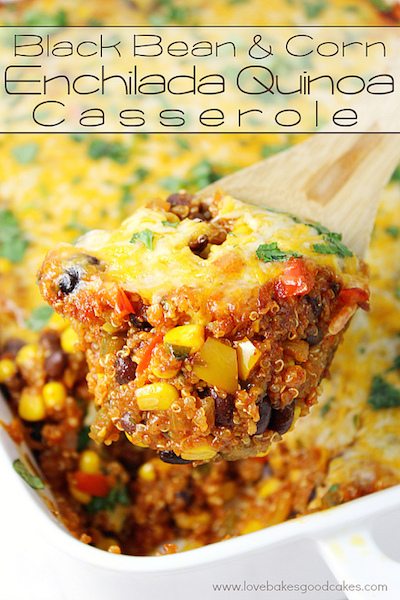 Black Bean and Corn Enchilada Quinoa Casserole - Easy Meal Plan #14