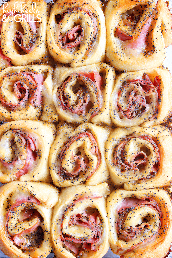 Baked Ham and Cheese Rollups - These are a crowd pleaser EVERY time I make them.