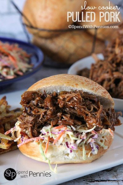 Slow Cooker Pulled Pork Sandwiches with Zest Slaw - Easy Meal Plan #13