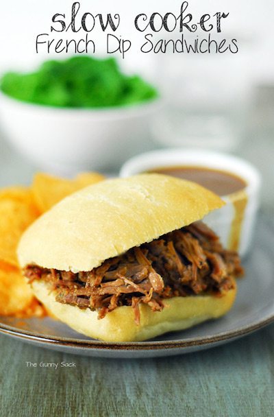 Slow Cooker French Dip Sandwiches - Easy Meal Plan #13