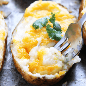 Cheddar Ranch Twice Baked Potatoes