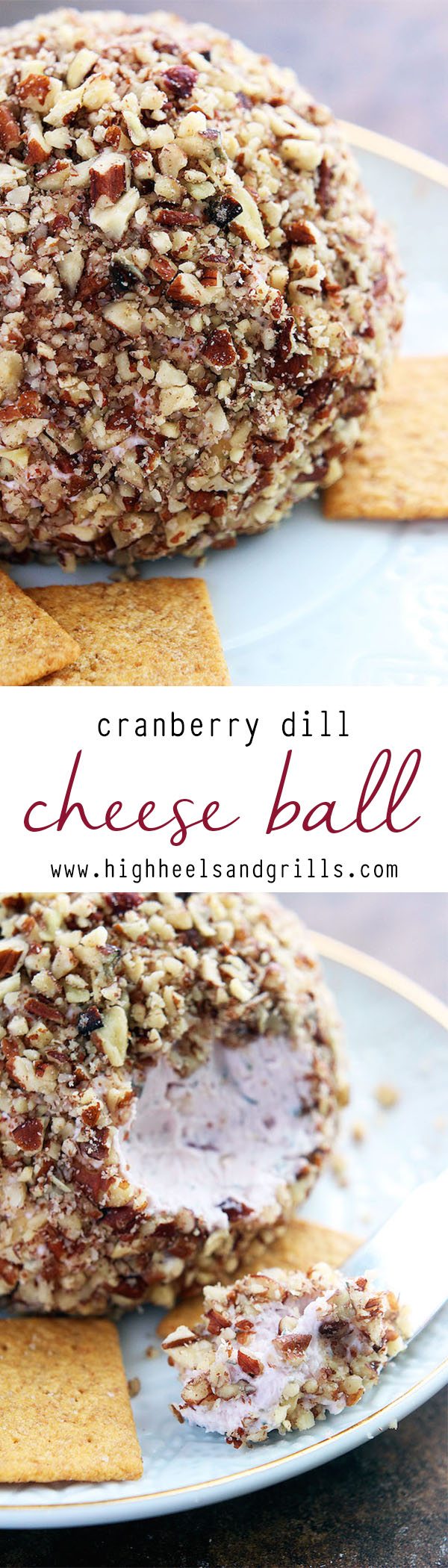 Cranberry Dill Cheese Ball - The perfect Thanksgiving or Christmas appetizer!