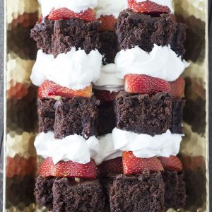Strawberry Brownie Shortcake Kabobs