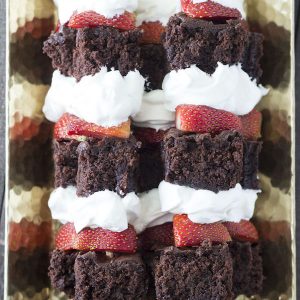 Strawberry Brownie Shortcake Kabobs
