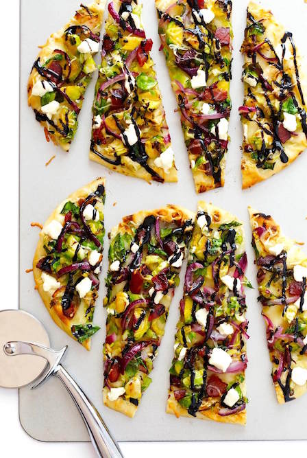 Best Appetizer Recipes - Brussels Sprouts and Bacon Flatbread