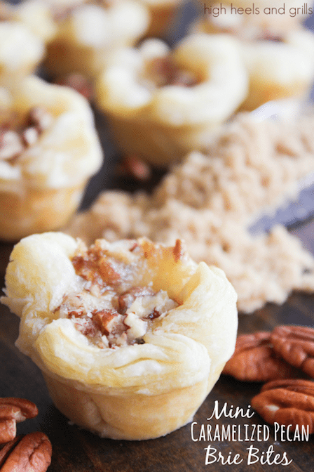 Best Appetizer Recipes - Mini Caramelized Pecan Brie Bites