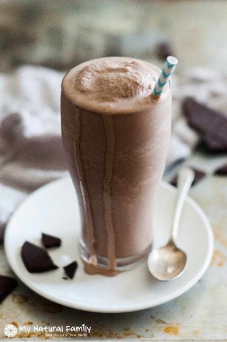 Overflowing mug of Skinny Wendy's Frosty Copycat - Best Skinny Dessert Recipes