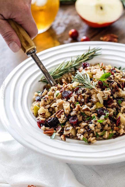 Cranberry Apple Pecan Wild Rice Pilaf - Best Easter Side Dish Recipes