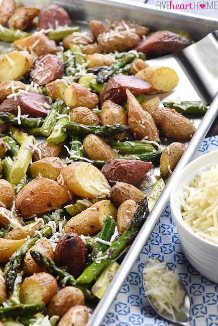 Garlic Potatoes and Asparagus - Best Easter Side Dish Recipes