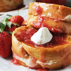 Strawberry Cheesecake Stuffed French Toast