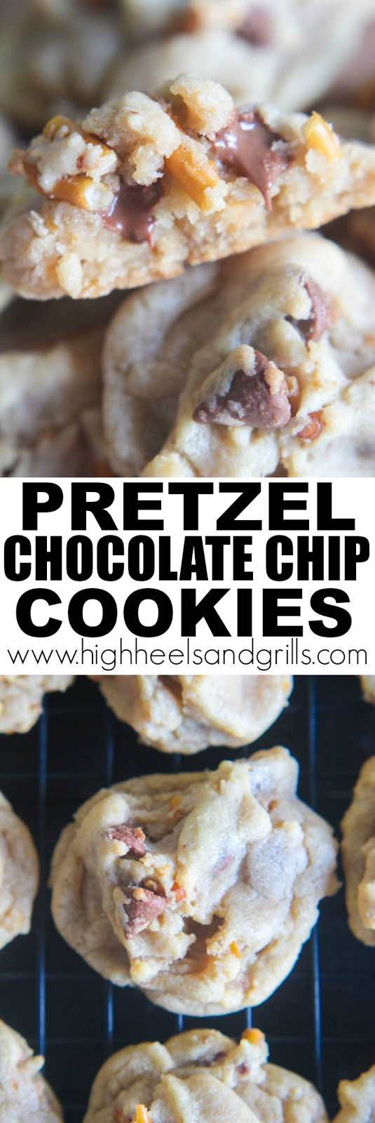 Pretzel Chocolate Chip Cookies - Perfect combo of salt and sweet! 