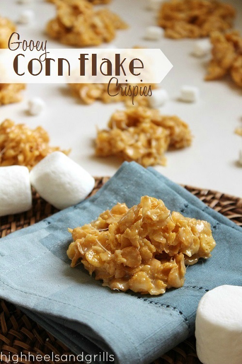 Gooey Corn Flake Crispies - High Heels and Grills