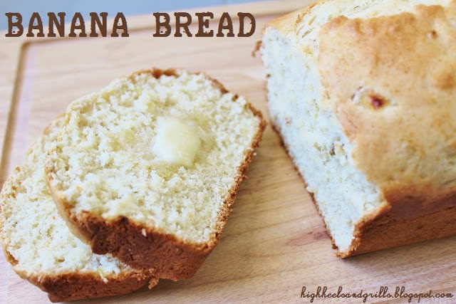 Slices of banana bread on a cutting board